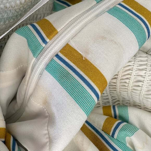 Amanda Uprichard Striped Bow-Front Strapless Crop Wide-Leg Lincoln Jumpsuit S - Picture 14 of 16